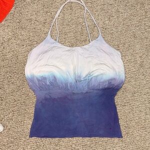 Mara Hoffman circle tie dye dip jersey stretch vintage tank top purple rare